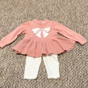 Laura Ashley baby sweater and leggings outfit 12 months